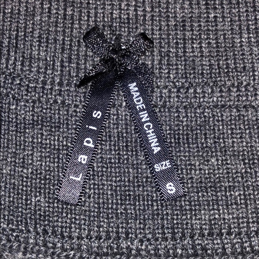 Lapis Knitted Knee Length Sweater Skirt - Picture 5 of 6